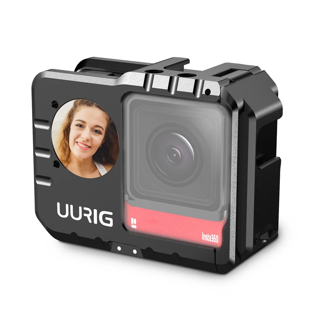 

Быстросъемная клетка UURig для фотоаппарата Insta360 One Rs, алюминиевая защитная рамка, Холодный башмак для штатива, микрофон