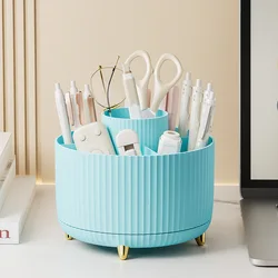 Rotating Pink Desk Organizer with 5 Slots - Kawaii Office Supply Storage Solution (SKY BLUE)