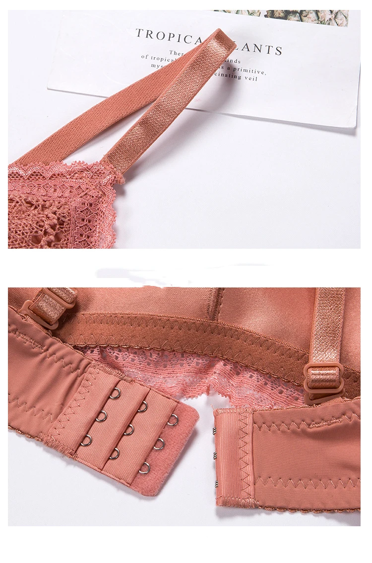 Women Lace Bra Sets Seamless Underwear Backless Vest Adjusted-straps Lingerie Hollow Out Soft Comfortable Underwear Set 2pcs lace bra set