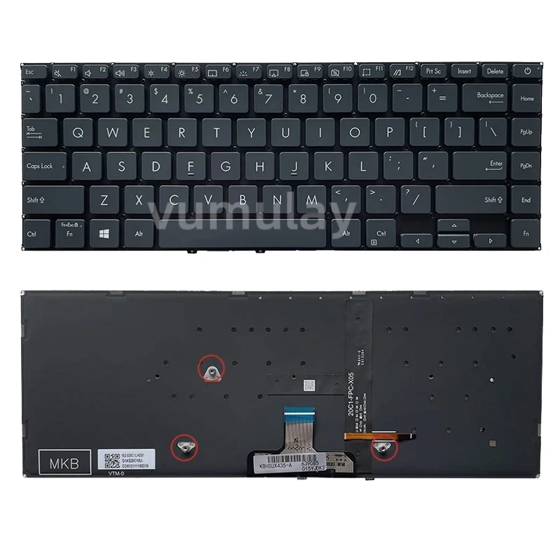 

Клавиатура с американской подсветкой для ноутбука ASUS ZenBook 14 UX435 UX435E UX435EA UX435EAL UX435EG UX435EGL U4800 U4800E U4800EG U4800EGL