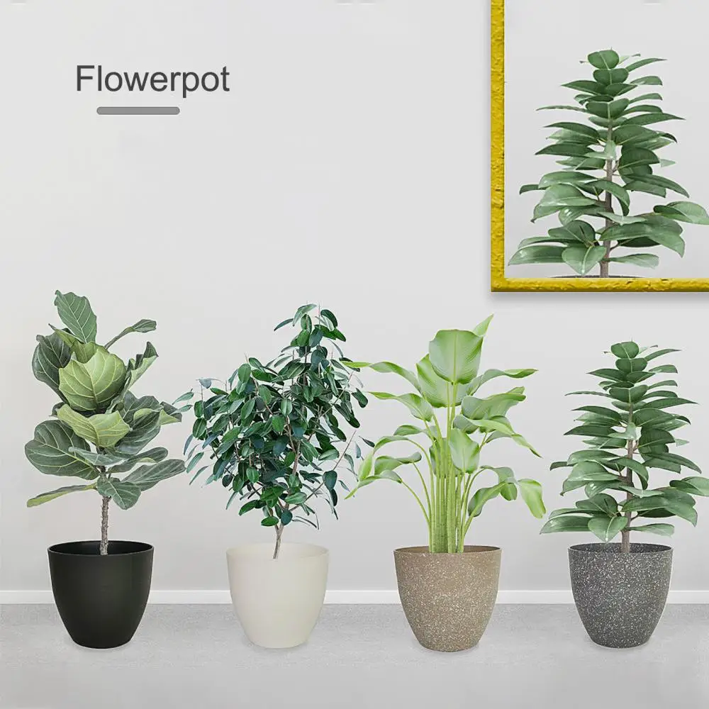 

Frosted Stone Resistant Bonsai Pot Balcony Plastic Flower Pot Office Succulent Plant Pot Home Garden Decoration Supplies