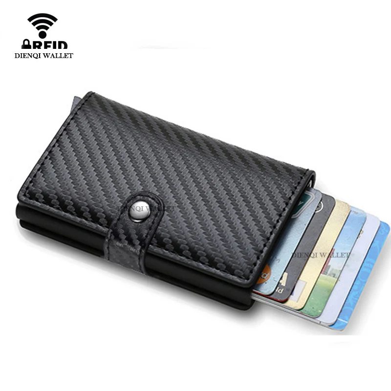 Porte-cartes RFID En Aluminium - Anti-piratage - Noir - Protection Pour Cartes Bancaires