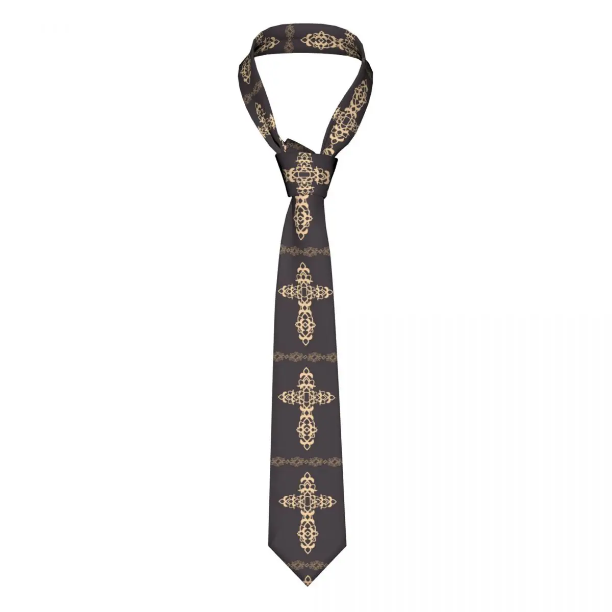 

Classic Tie for Men Silk Mens Neckties for Wedding Party Business Adult Neck Tie Casual Cross Print Tie