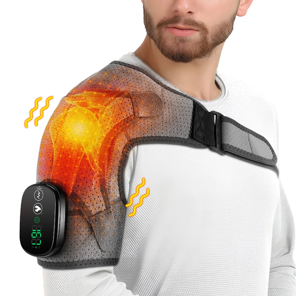 3 in 1 Heating Vibration Shoulder Massager Pad