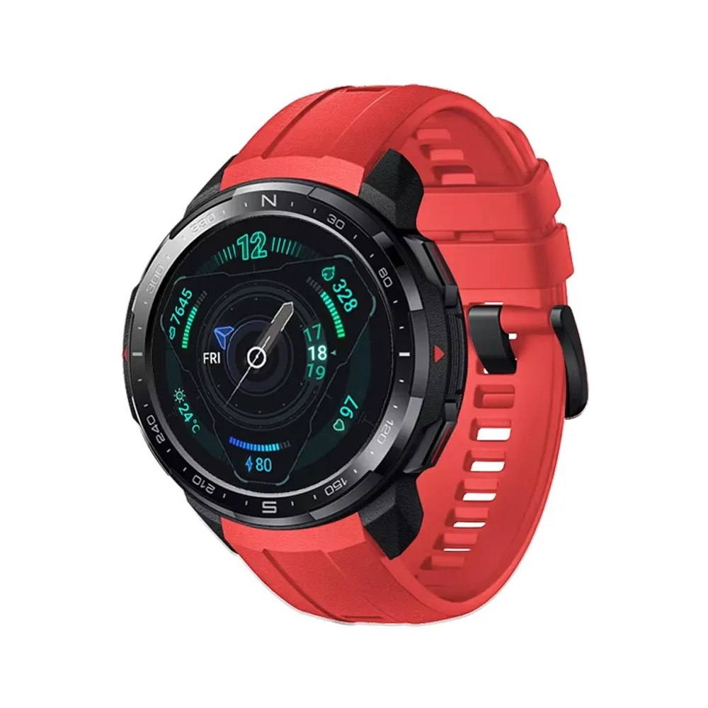 Silicone Sport Strap for Huawei Honor GS Pro – Soft and Durable Wristband Accessory for Smartwatch