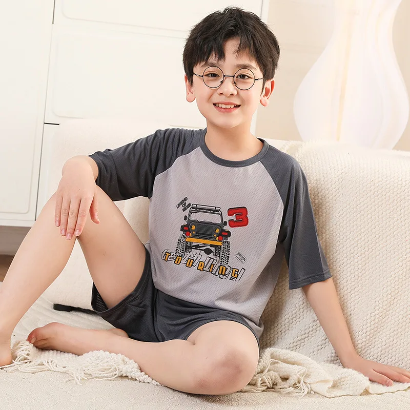 Pajamas Sets Children Pajamas Kids Clothes Sets Summer Cotton Pijama Infantil Short-sleeved Baby Girl Clothes Suit