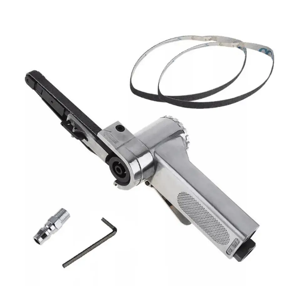 1 Pcs Mini Air Belt Sander Pneumatic Handheld Angle Grinder Tool For Wood Metal Sanding Grinding