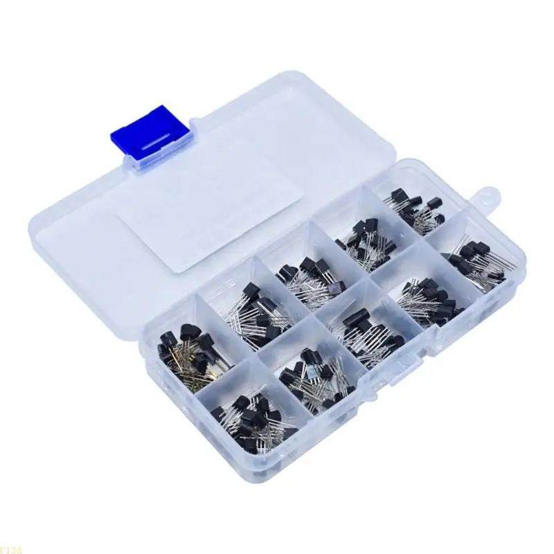 U13A 200pcs Multipurpose Electric Component 3Pin Transistor 10 Value Transistor-Sortment-Kits 50 V 100 bis 92 Transistoren – Detail 1