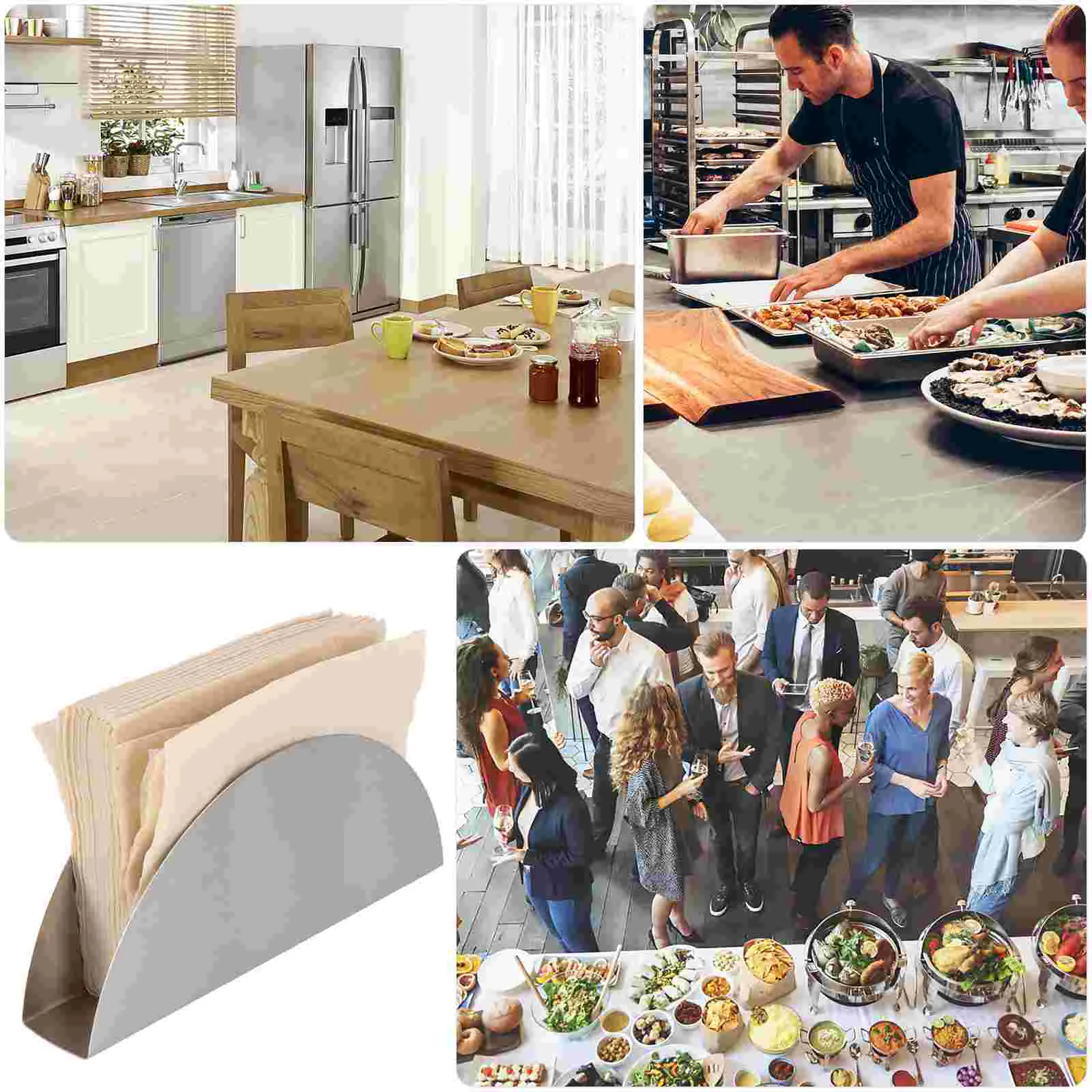 Paper Towel Holder Napkin Holder Stainless Steel Towel Rack Simple Vertical Fan Shape Tissue Napkin Box Home Decoration