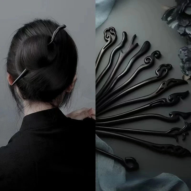 Women Fashion Wood hair accessory pearl hairpins hair headdress Adult Female Hair Accessories Headwear