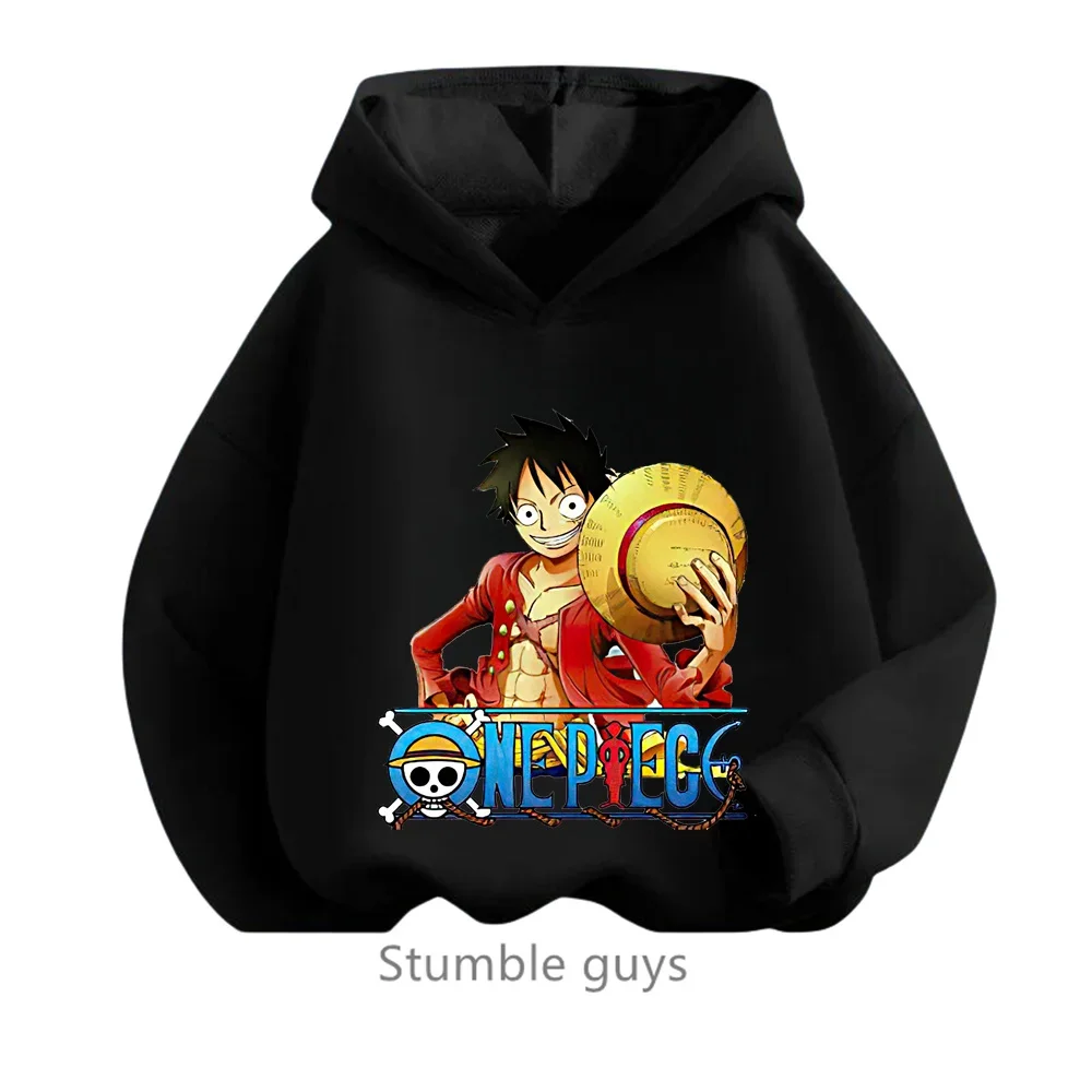 Sweat à Capuche One Piece - Enfant, Impression Luffy Zoro, Poche Kangourou, Taille XS à 4XL, Confortable