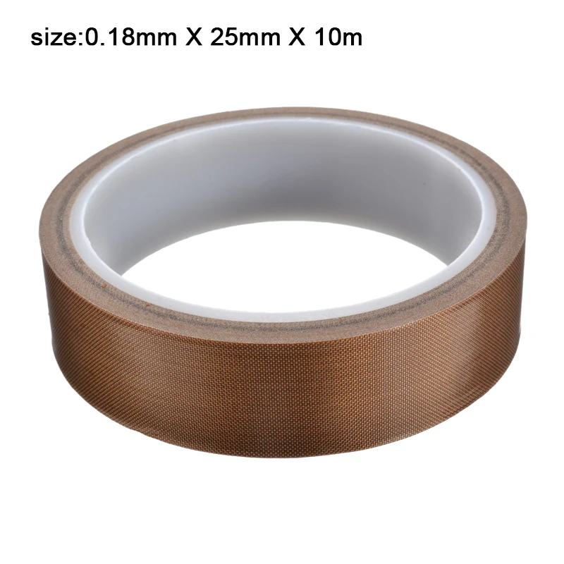 

10m Brown PTFE Tape Resistant High Temperature Adhesive Insulation Tape Low Friction For Vacuum Sealing Machine