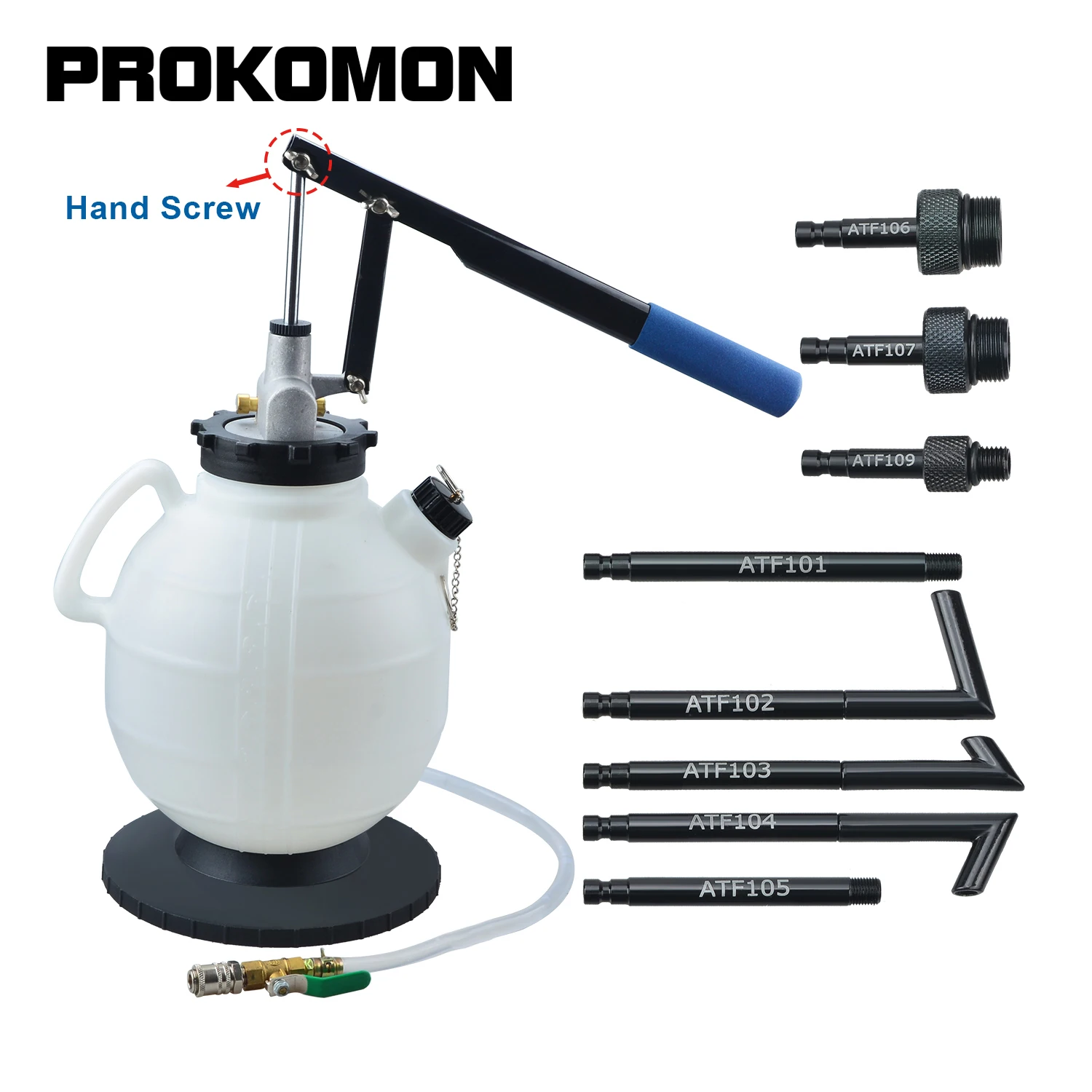 7.5L Car Transmission Tool Manual Oil Fluid Filler Pump With 8pc Adapter Set transmission oil filler pump