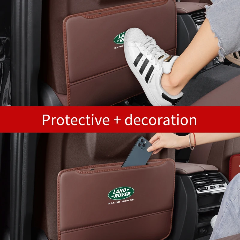 Land Rover Range Rover Defender Discovery 4 Evoque Velar Freelander car seat back protector anti-kick pad rear seat storage bag