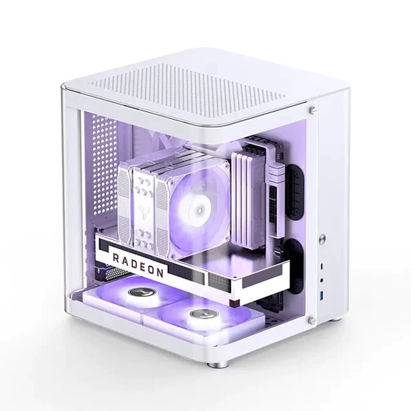 JONSBO TK-1 White/Black chassis MATX hyperbolic transparent sea view room supports 240 water-cooled gaming small chassis