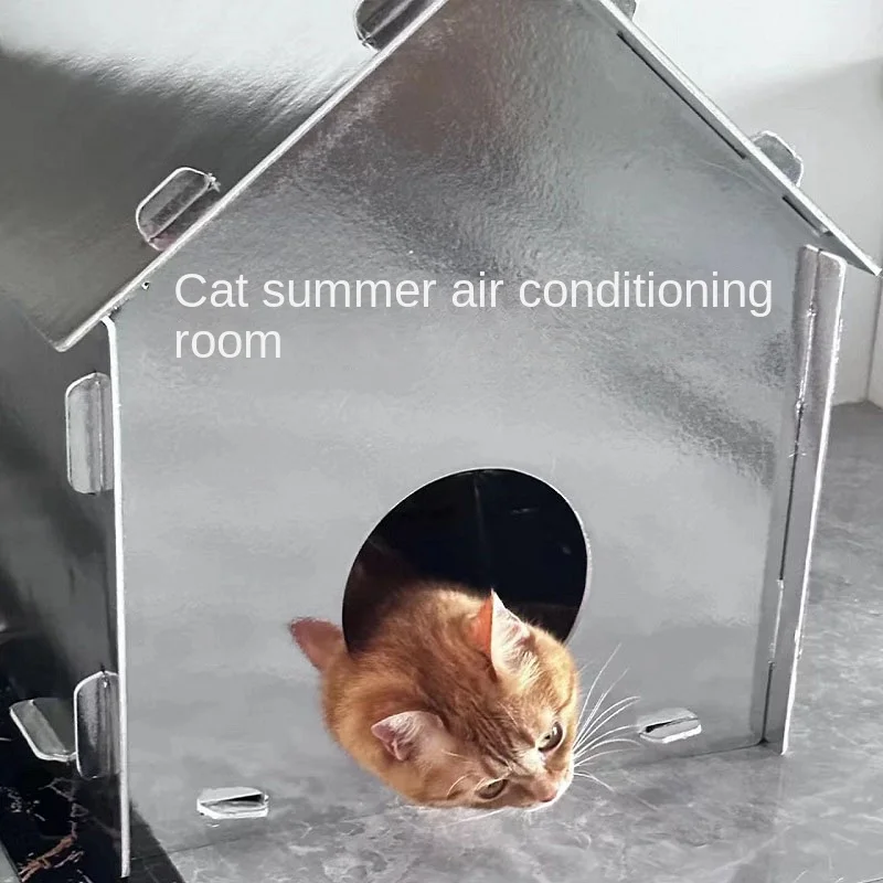 

Cat's nest is healthy in summer. Self-made cat air-conditioned house. Pet sleeps in summer. Special non-stick hair