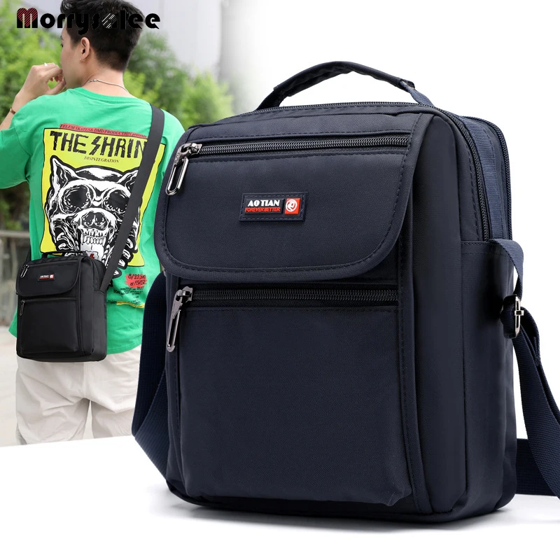 Mens Shoulder Messenger Bag New Arrival Men's Shoulder Bag Waterproof Multi-layer Crossbody Bag Small Size Casual Travel
