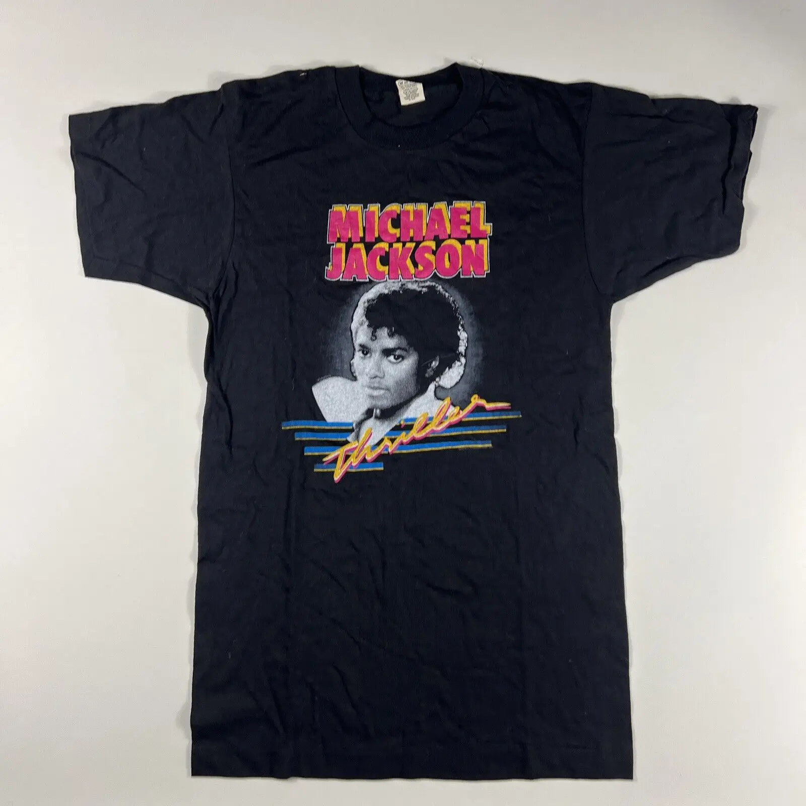 Camicia Vintage 1983 Michael Jackson M Thriller Maniche Lunghe