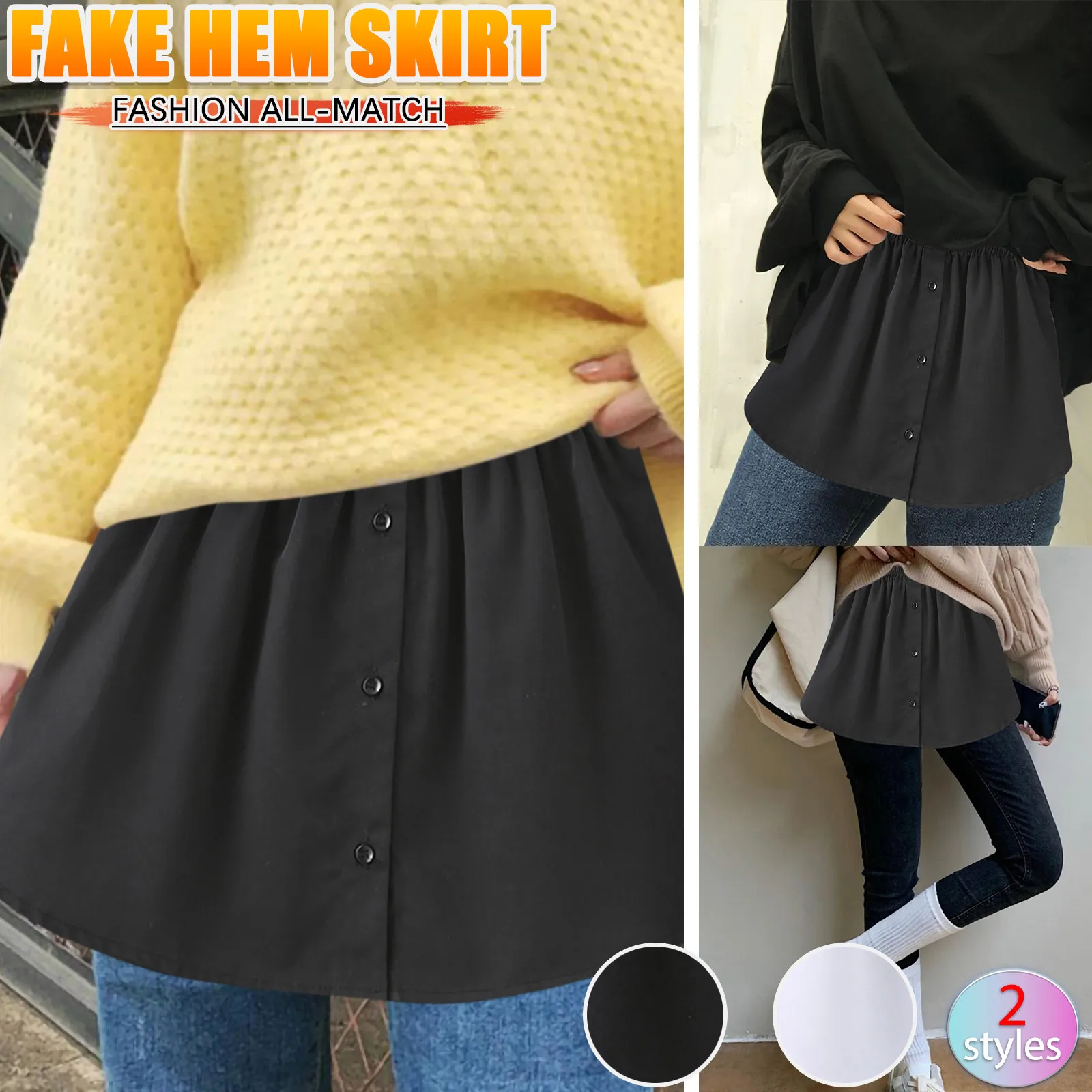 Shirt Extenders Layering Fake Top Lower Sweep Shirt Extender Asjustable  Mini Skirt for Women Girls - AliExpress