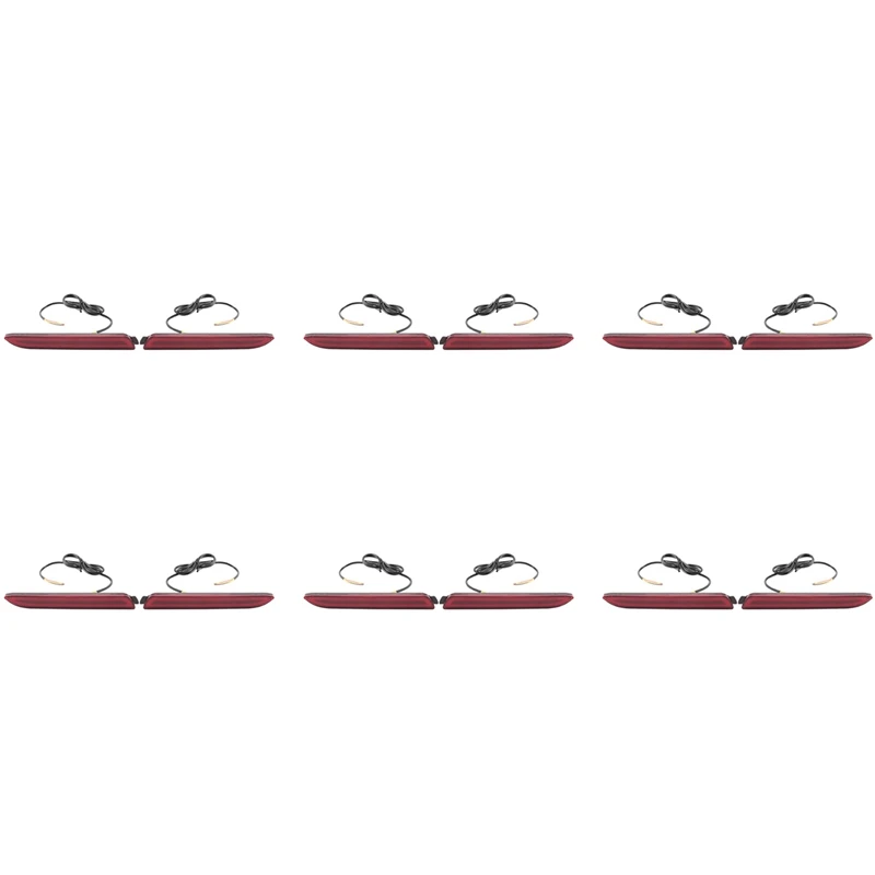 

NEW-12X LED Bumper Reflector Bright Red Lens Brake Lights For Toyota Camry 2006-2014