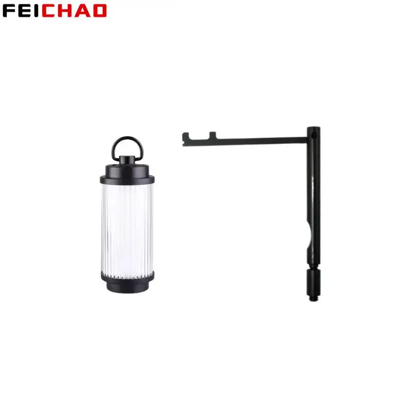Metal Stick Holder Camping Lantern Pole 1/4 Thread Light Hanger for Hiking Outdoor Travel Picnic Folding Round Table