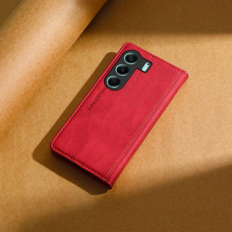 Leather Flip Wallet Phone Skin Case - Sleek Protective Holster Cover