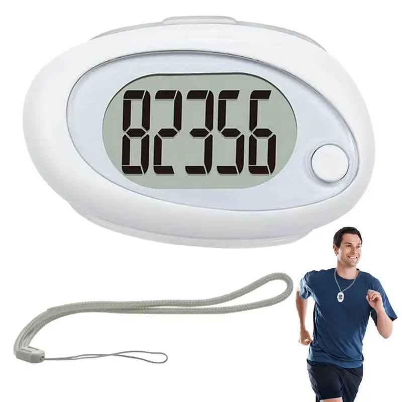 

Счетчик шагов с цифровым дисплеем, шагомер с зажимом и ремешком, длительное время работы в режиме ожидания, шагомер для пожилых людей с коррекцией ошибок для бега