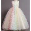 Stunning Little/Big Girls Butterfly Appliqued Flower Girl Birthday Party Pageant Formal Dress 6