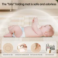Infant Shining 2cm Foldable Baby Play Mat Cartoon Play Mat Puzzle Children's Mat Baby Room Thickened Crawling Pad Folding Mat 2