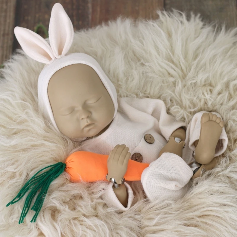 

Baby Photo Shooting Props Rabbit Costume Set Romper & Hat Newborn Photo Props Photography Clothes Set Pilling Resistant