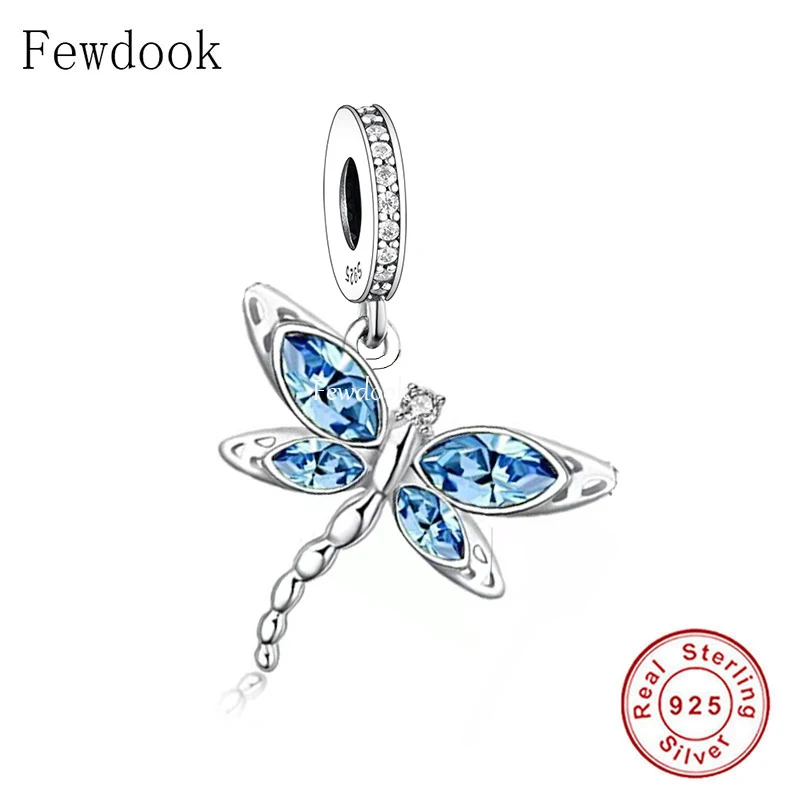 Fit Original Charm Bracelet 925 Sterling Silver Animal Insect Dragonfly Zircon Wings Feather Bead For Making Women Berloque 2022 |