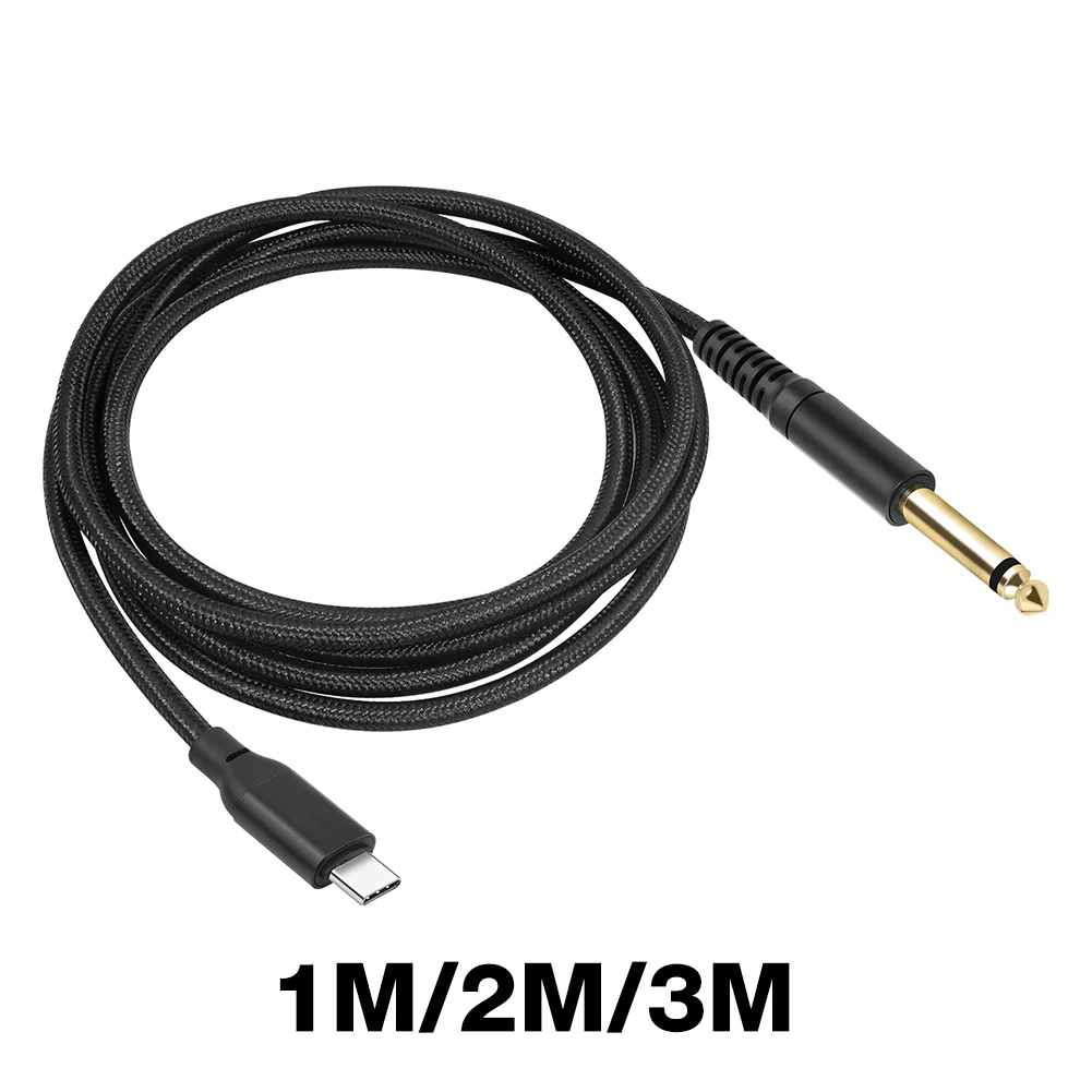 1/2/3M USB C  6.35mm 1/4 TS  ׷ ̺ Ȩ þ ͼ ϷƮ̽ Ÿ  USB-C  ̺ 1/4 ġ TS