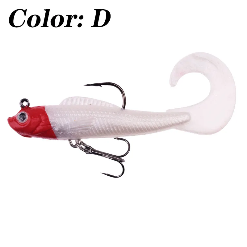 6PCS Mixed Colors Fishing Lure Set 85mm 8.5g Jig Wobblers Soft