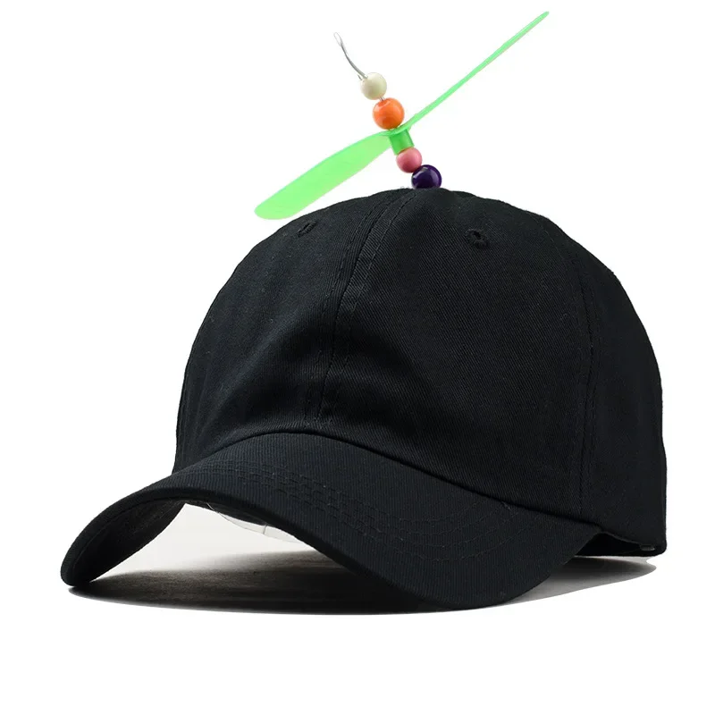 2024 Adult Kids Helicopter Propeller Baseball Caps Colorful Patchwork Cap Hat Bamboo Dragonfly Children Kids Snapback Party Caps 2