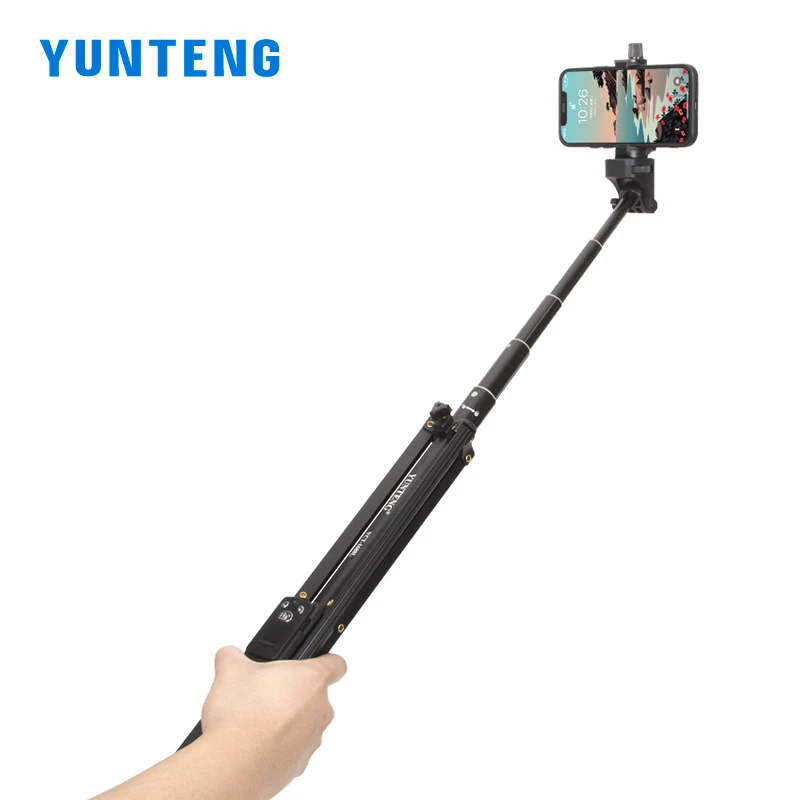 YUNTENG L Mobile Phone Selfie Stick Tripod Heighten Hand-held Selfie Stick Bluetooth Remote Control Video Shooting Bracket