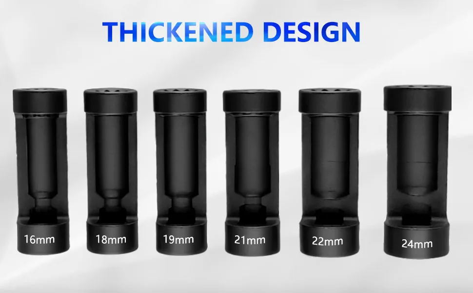 Stoßdämpfer, Aufhängung, Steckschlüssel-Werkzeug für Porsche Strut Nut Socket (18 mm/12PT) VM #:3353, 1/2" DR. x 18mm, 12PT. – Detail 4