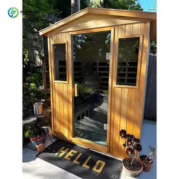 Custom Outdoor Infrared Sauna with Pointed Roof 1
