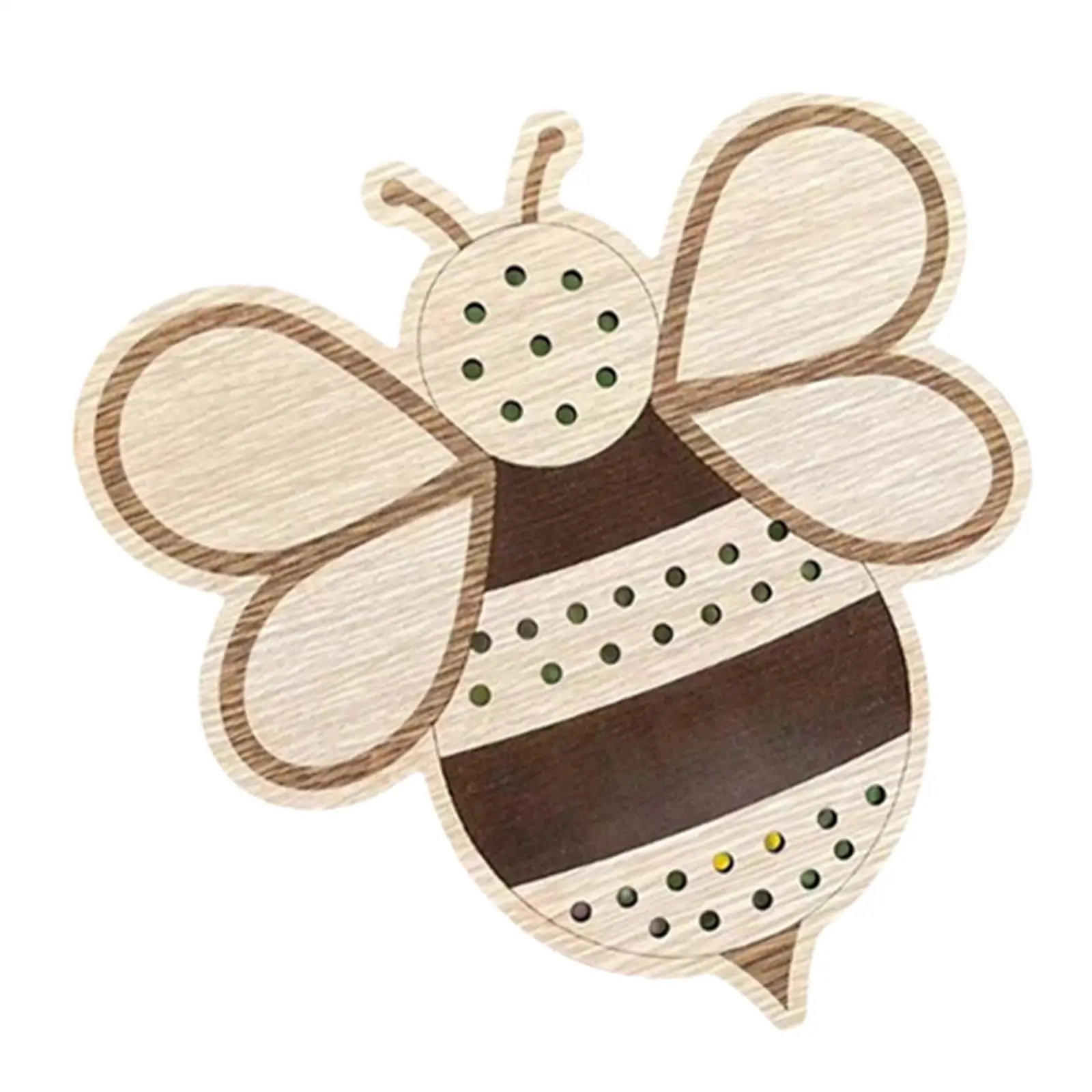DIY Craft Reusable Gift Ornament Bee Shaped Wooden Stand Hand Picked Flower