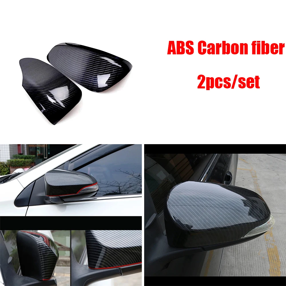 

ABS Carbon fiber Car Side Door rearview mirror Cover Trim Car styling For Toyota VERSO 2013 2014 2015 2016 2017 accessories