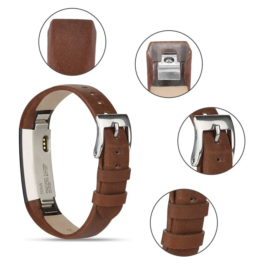 Bracelet de montre en cuir souple pour Fitbit Alta HR, accessoire de luxe