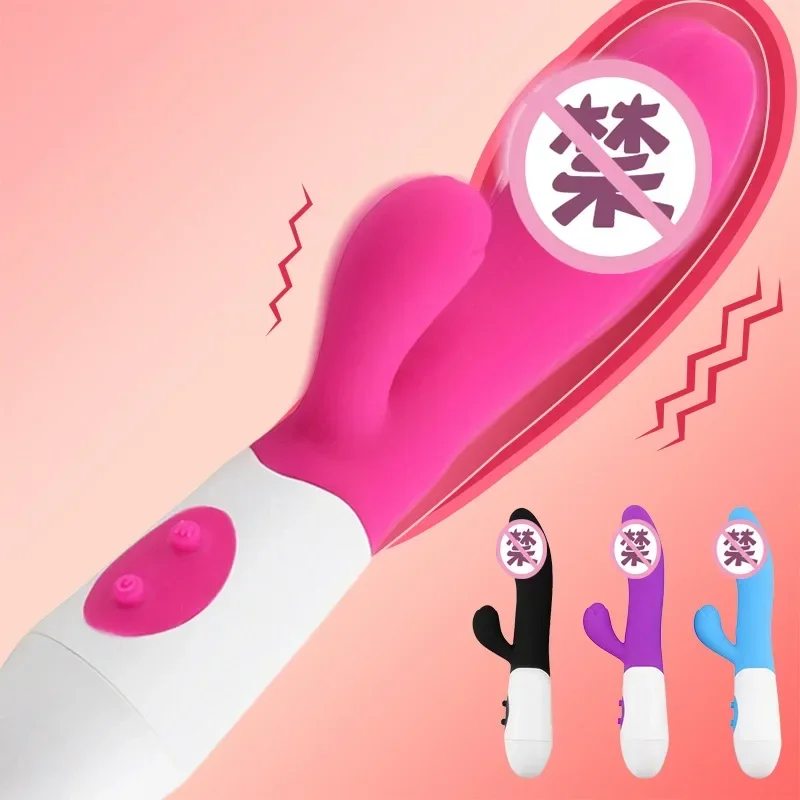 Rabbit Vibrator for Women G Spot Dildo Dual Vibration Silicone Waterproof Female Vagina Clitoris Massager Sex Toys For Women