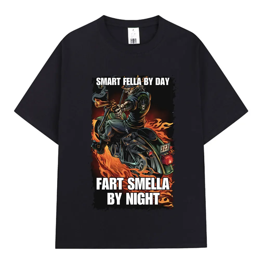

Футболка Мужская/женская с рисунком скелета Smella By Night