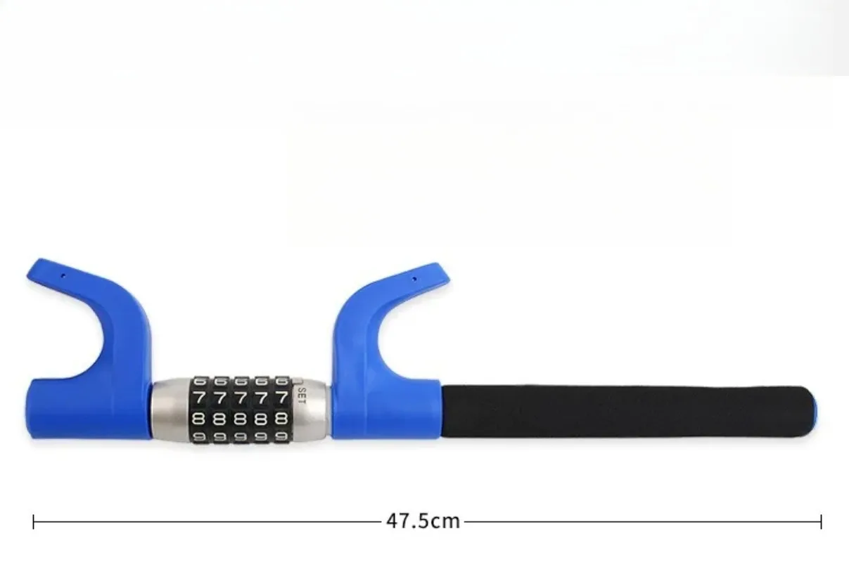 1PCS New Car Anti-Theft Password Lock Steering Wheel Security Telescopic Two-Section Front U-Shaped Vehicle Safety Protection