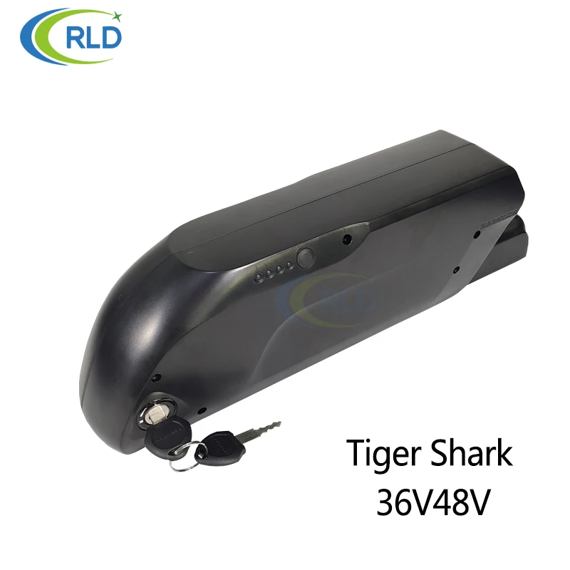 36V 48V Tiger Shark Ebike Lithuim Batteria Bici Elettrica 14Ah 17Ah 21Ah Bici Elettrica Tubo Obliquo Batteria Per Motori 500-850W