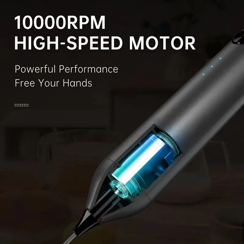 Electric egg beater, handheld coffee milk mixer, portable milk frother, baking food mixer, essential kitchen tool 4