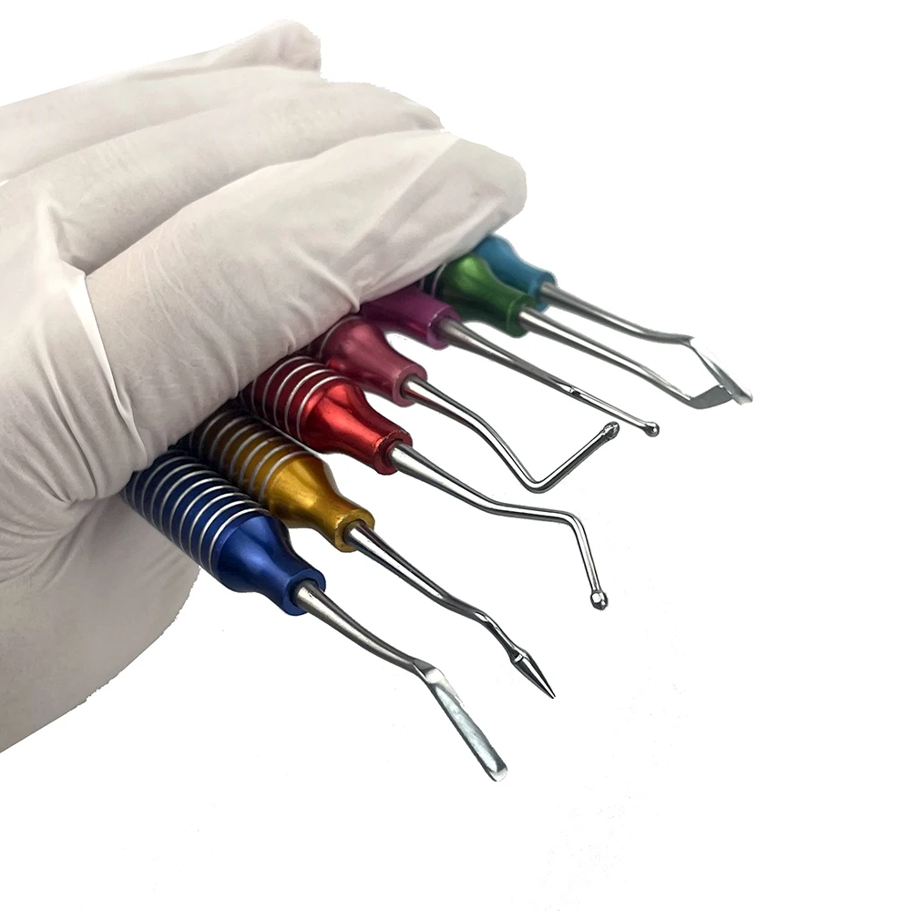 7Pcs/set Dental Composite Resin Filling Spatula Dental Resin Filler Thick Handle Dentistry Restoration Instrument Dentist Tools