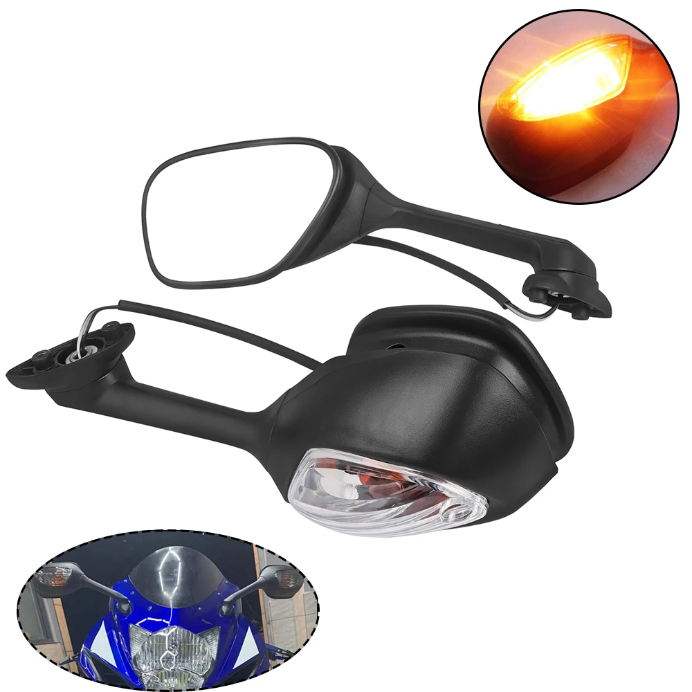 

For SUZUKI GSXR 600 750 K11 2011-2015 GSXR 1000 K9 2009-2016 Motorcycle Rear View Side Mirror With LED Turn Signal Lights