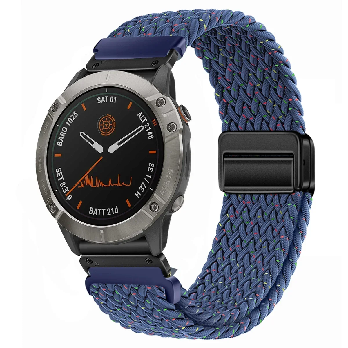 Enhanced Nylon QuickFit Smartwatch Strap - Universal 22/26mm Wristband