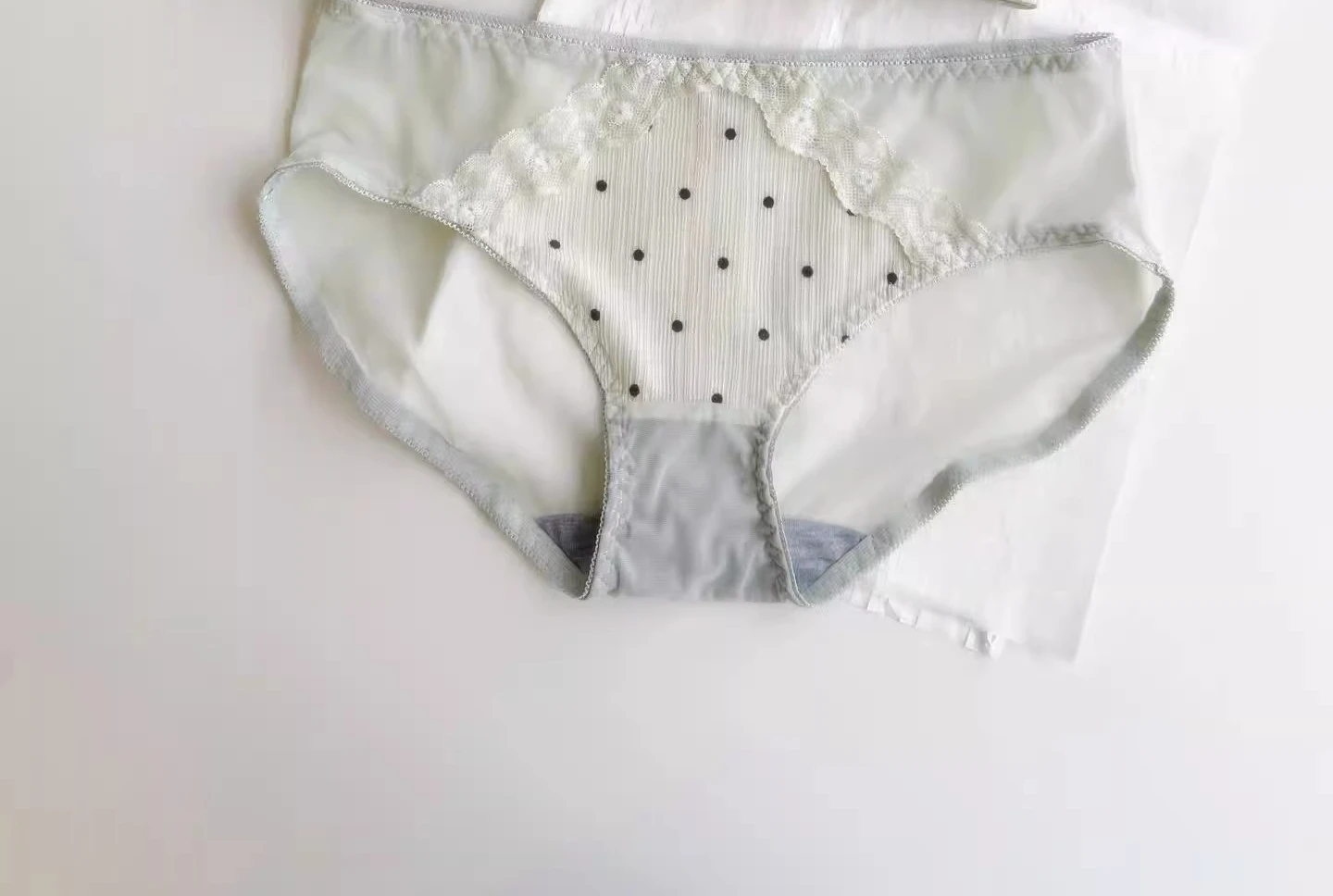 Japanese Inspired Polka Dot Lingerie Set, Wireless Push Up Bra for Small Chest, Lift Prevent Sagging, Comfort Fit & Side Support