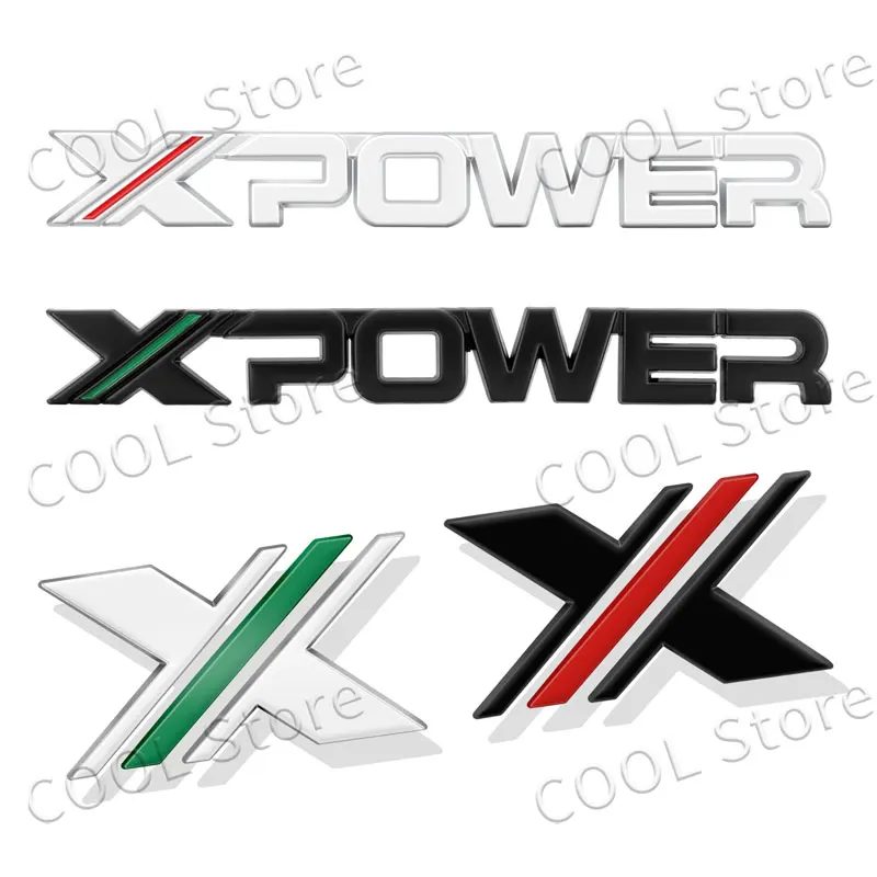 3D Chrome Metal X XPOWER Logo Car Rear Trunk Emblem Badge Nameplate ...